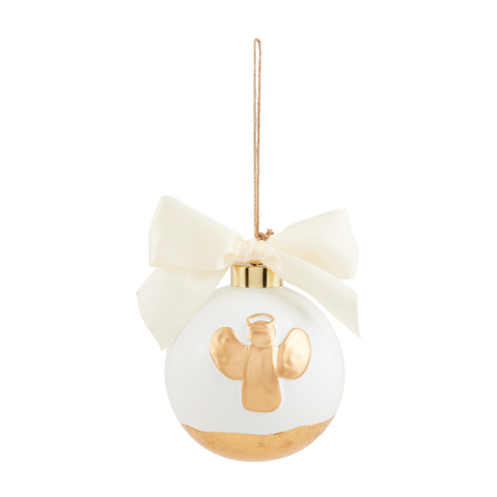 Angel Gold Painted Ball Ornament