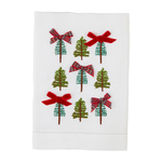 Tree Repeat Embroidered Bow Towel