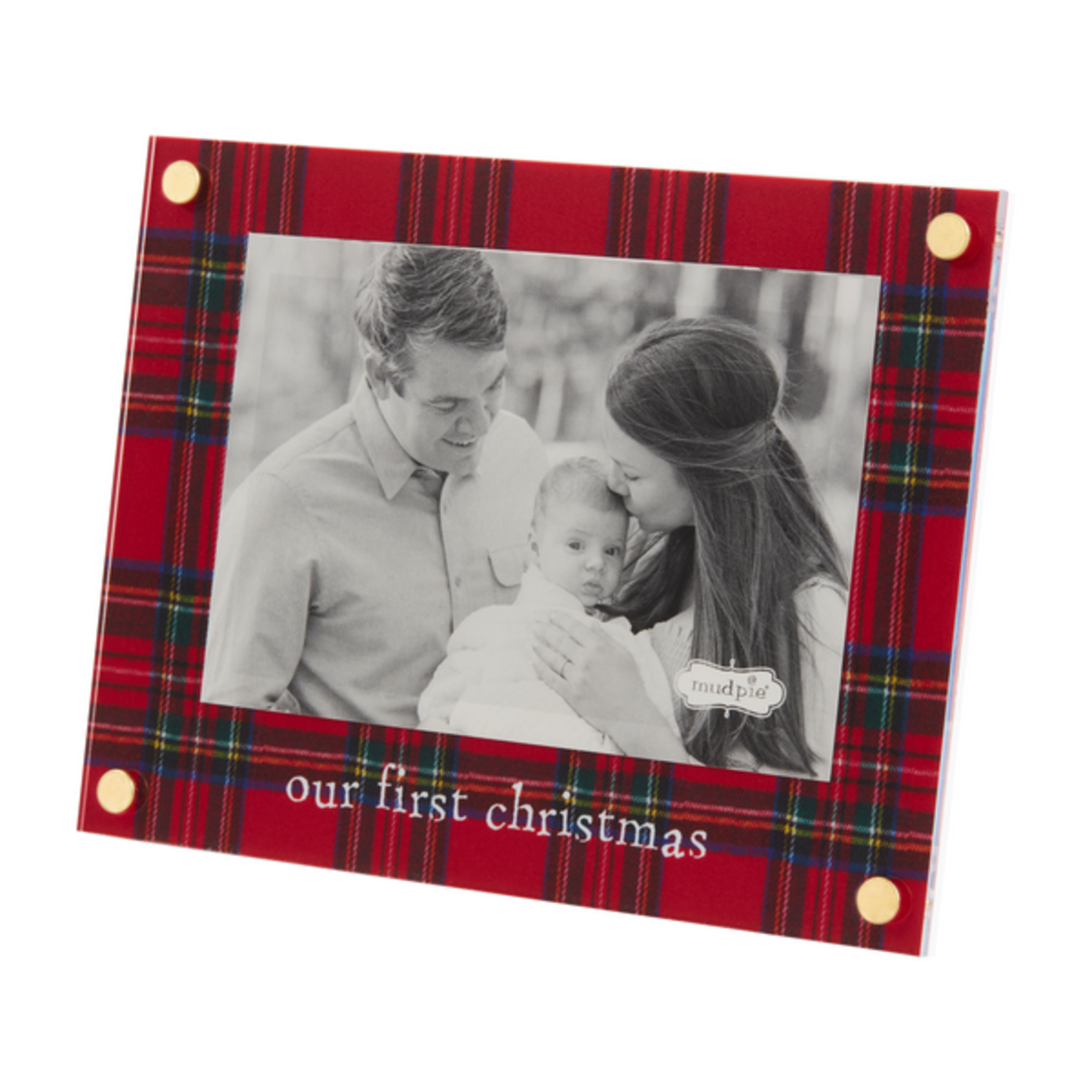 Our First Christmas Tartan Acrylic Frame