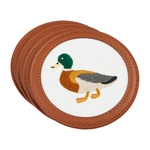 Mallard Embroidered Coaster Set