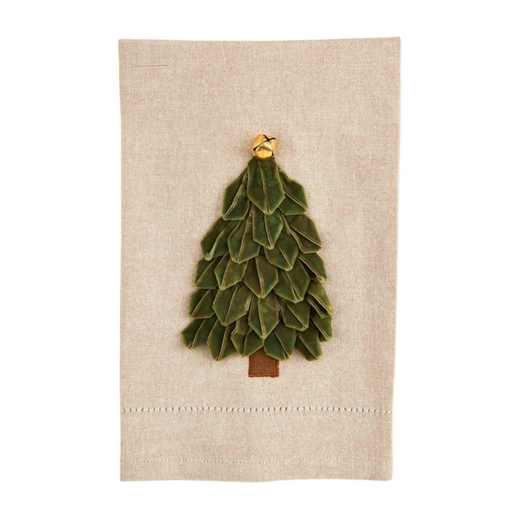 Light Green Velvet Tree Towel