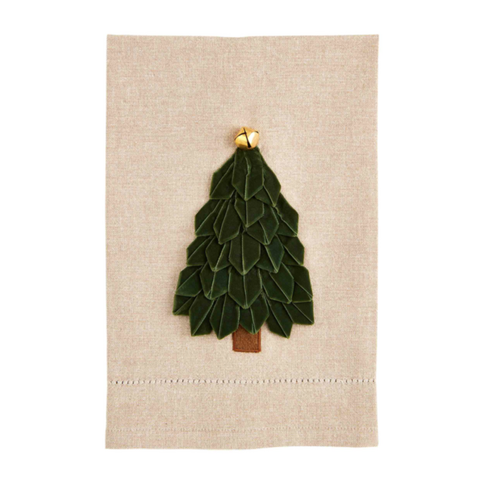 Dark Green Velvet Tree Towel