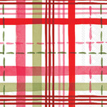 Merry Berry Plaid Cocktail Napkins