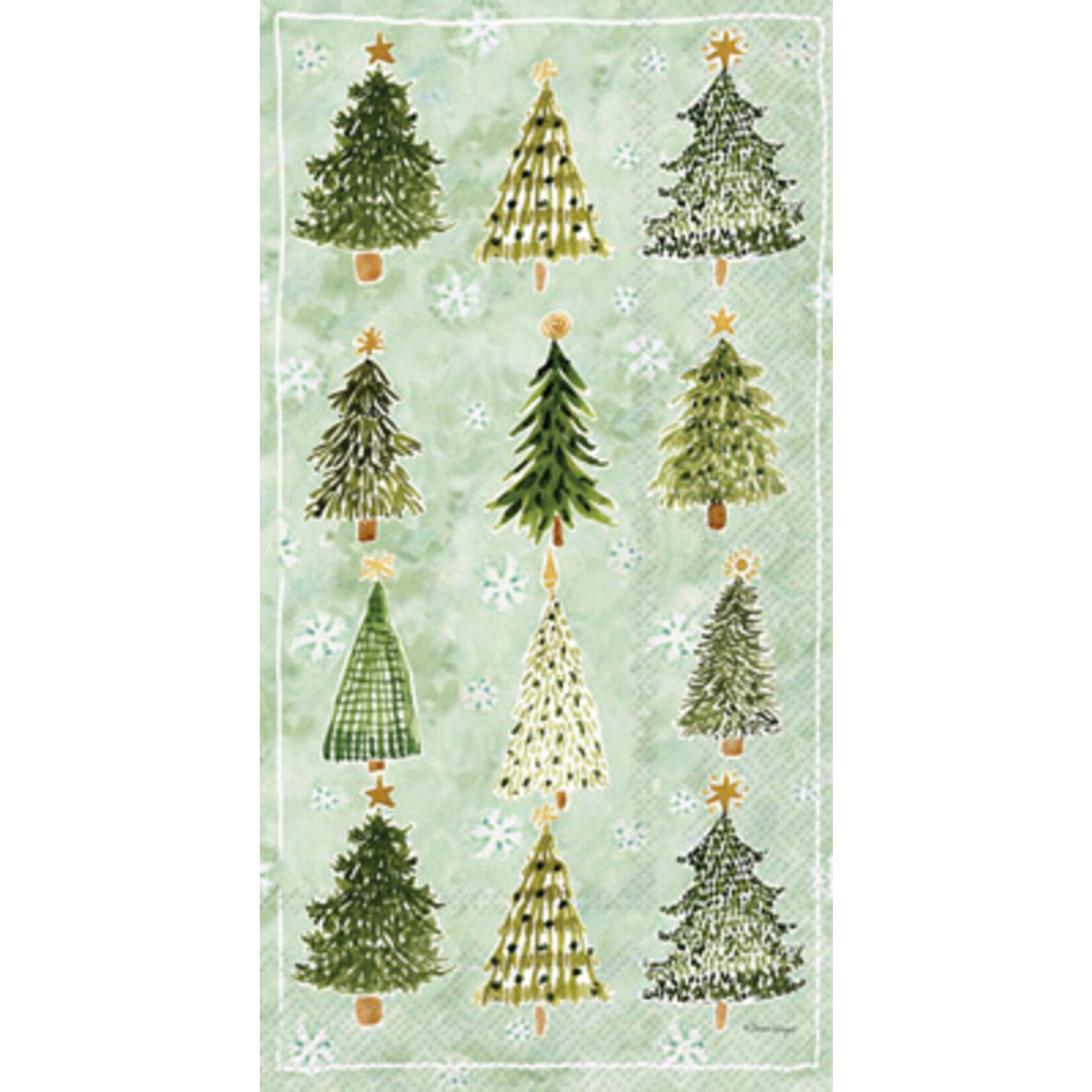 Christmas Tree Pattern Guest Towels