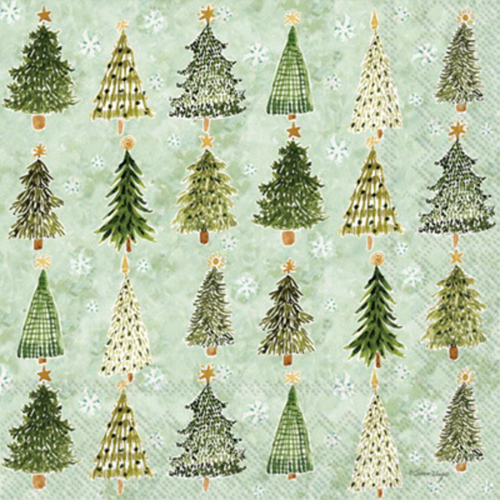 Christmas Tree Pattern Cocktail Napkins