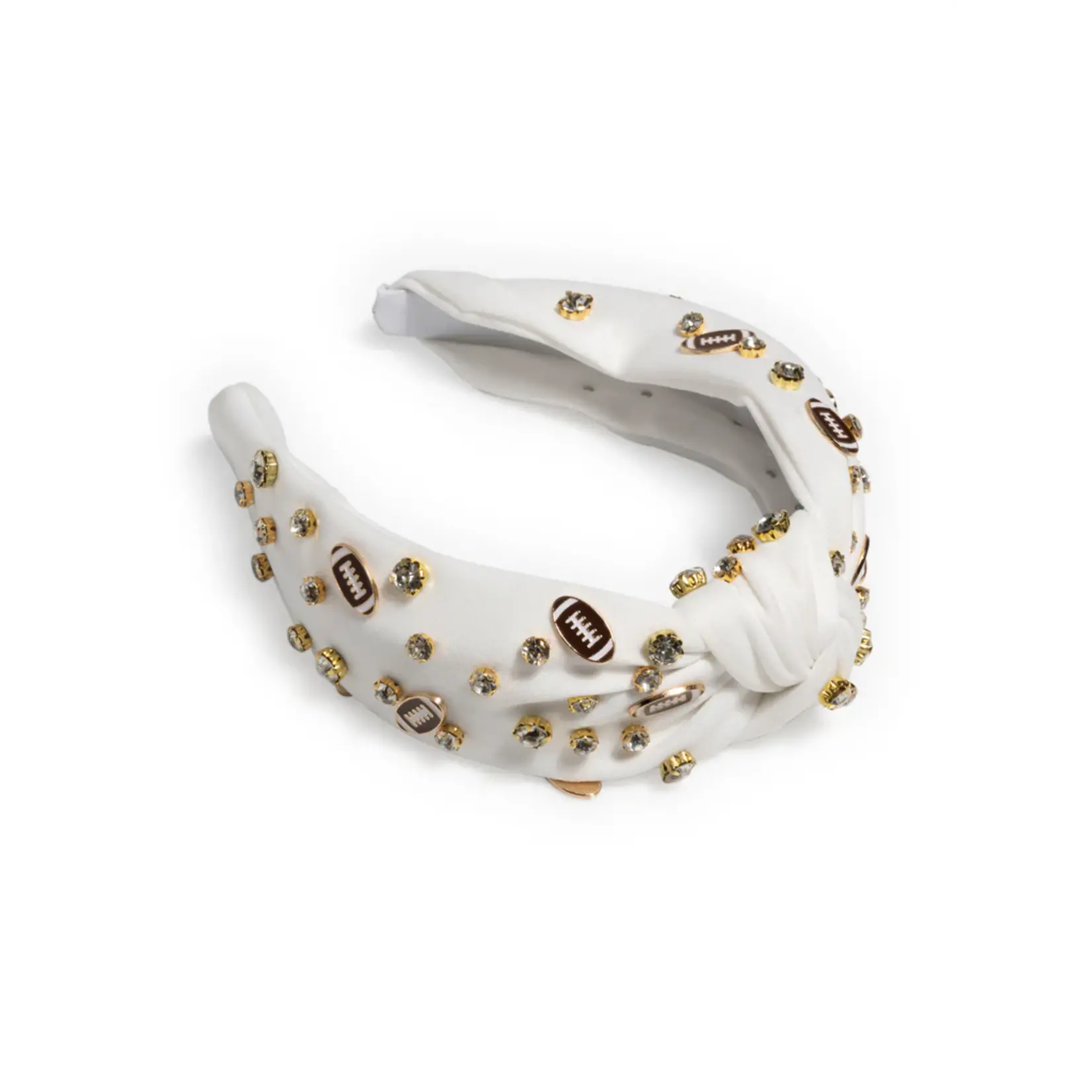 Football Charms Ivory Knotted Headband