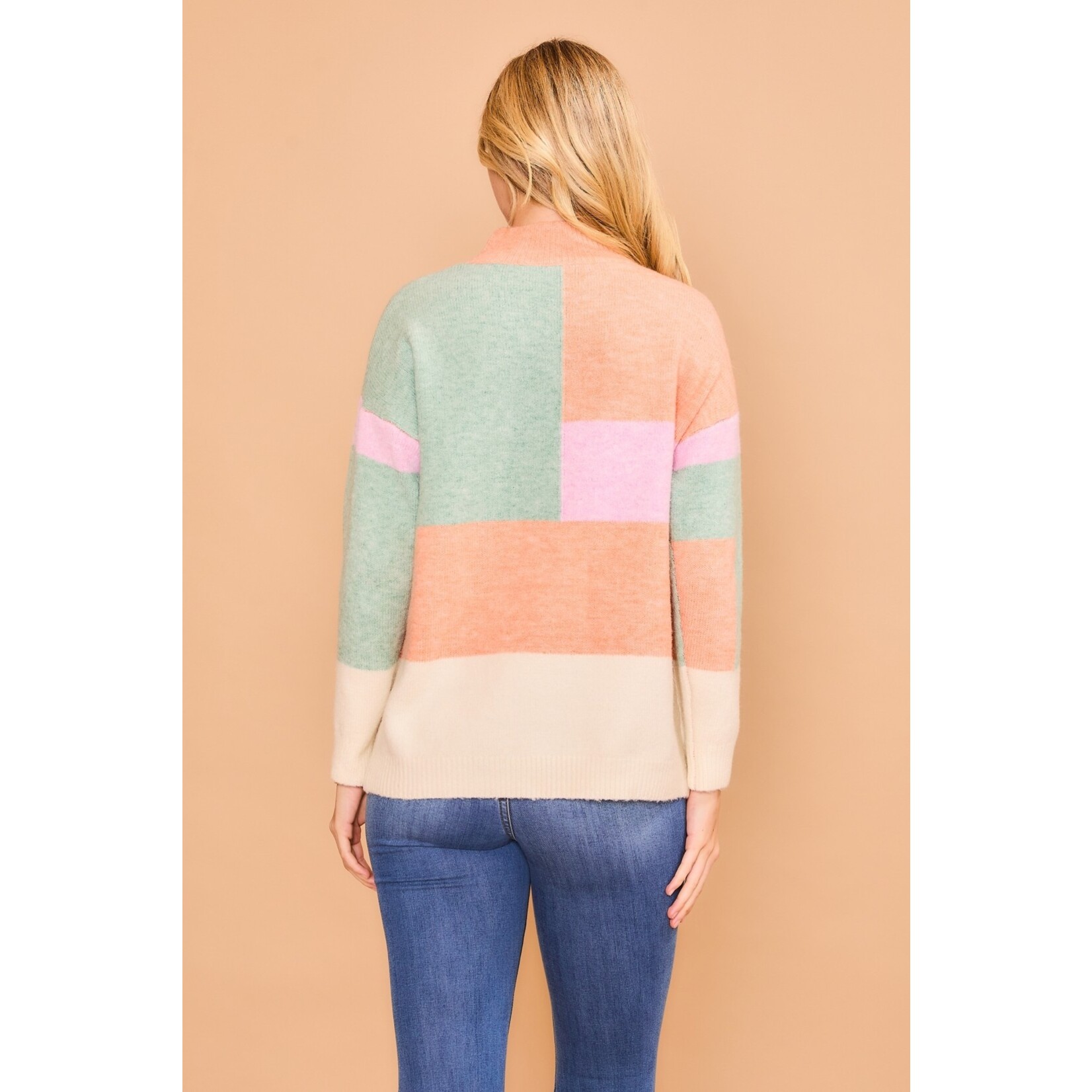 Cozy Co Jolie Multi Color Block Sweater