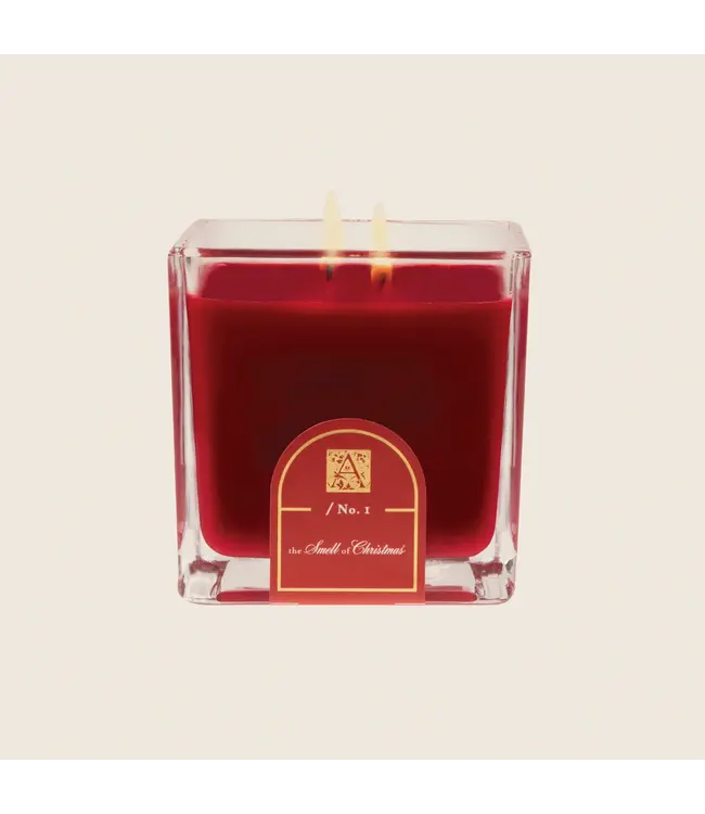 Aromatique The Smell of Christmas Cube Glass Candle 12oz