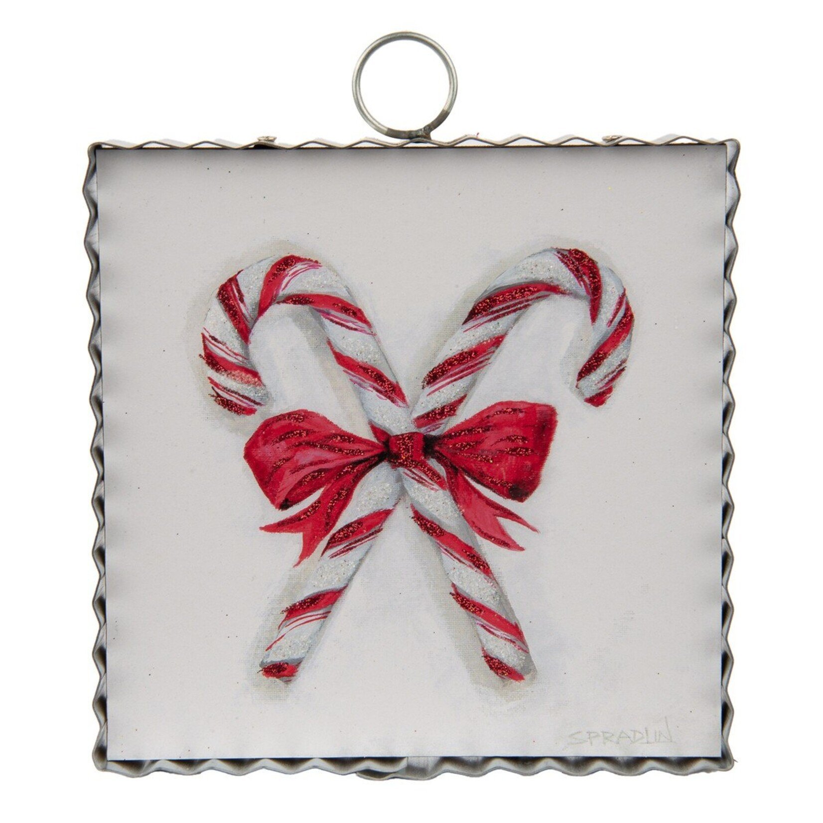 Round Top Mini CrissCross Candy Canes Print