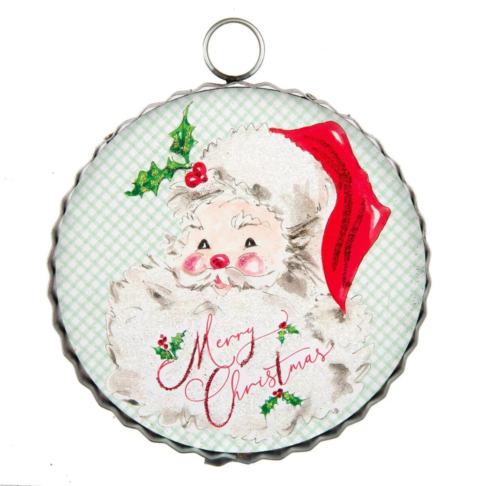 Round Top Mini Traditional Santa Charm