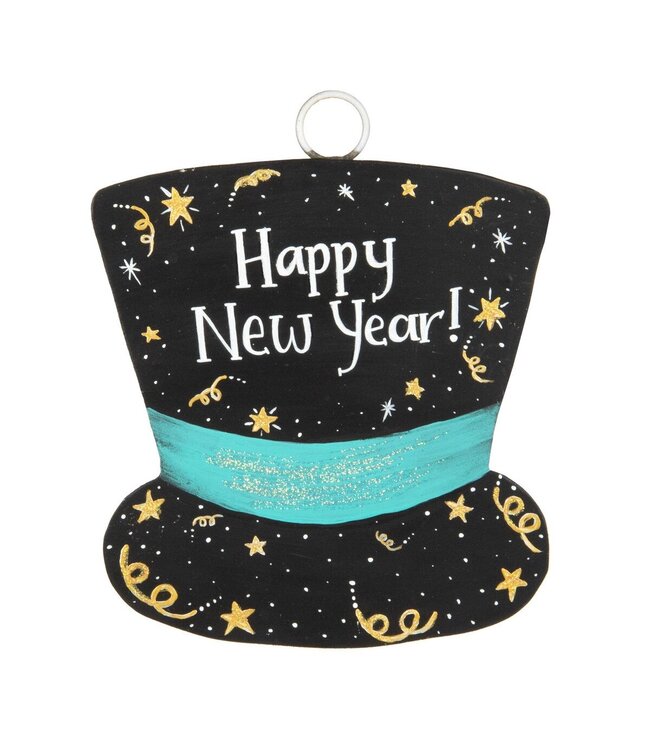 Round Top Mini Happy New Year Charm