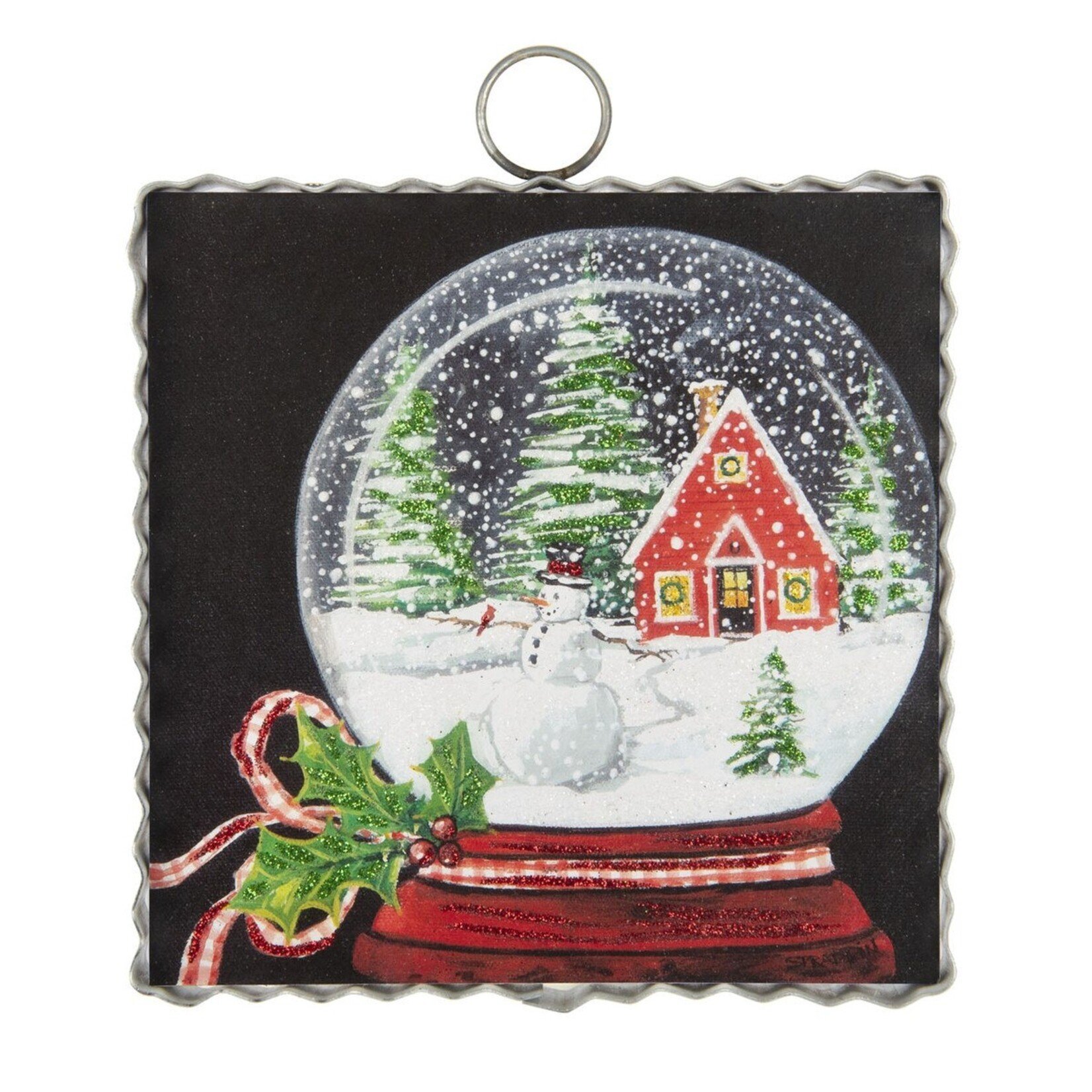 Round Top Mini Snow Globe Print