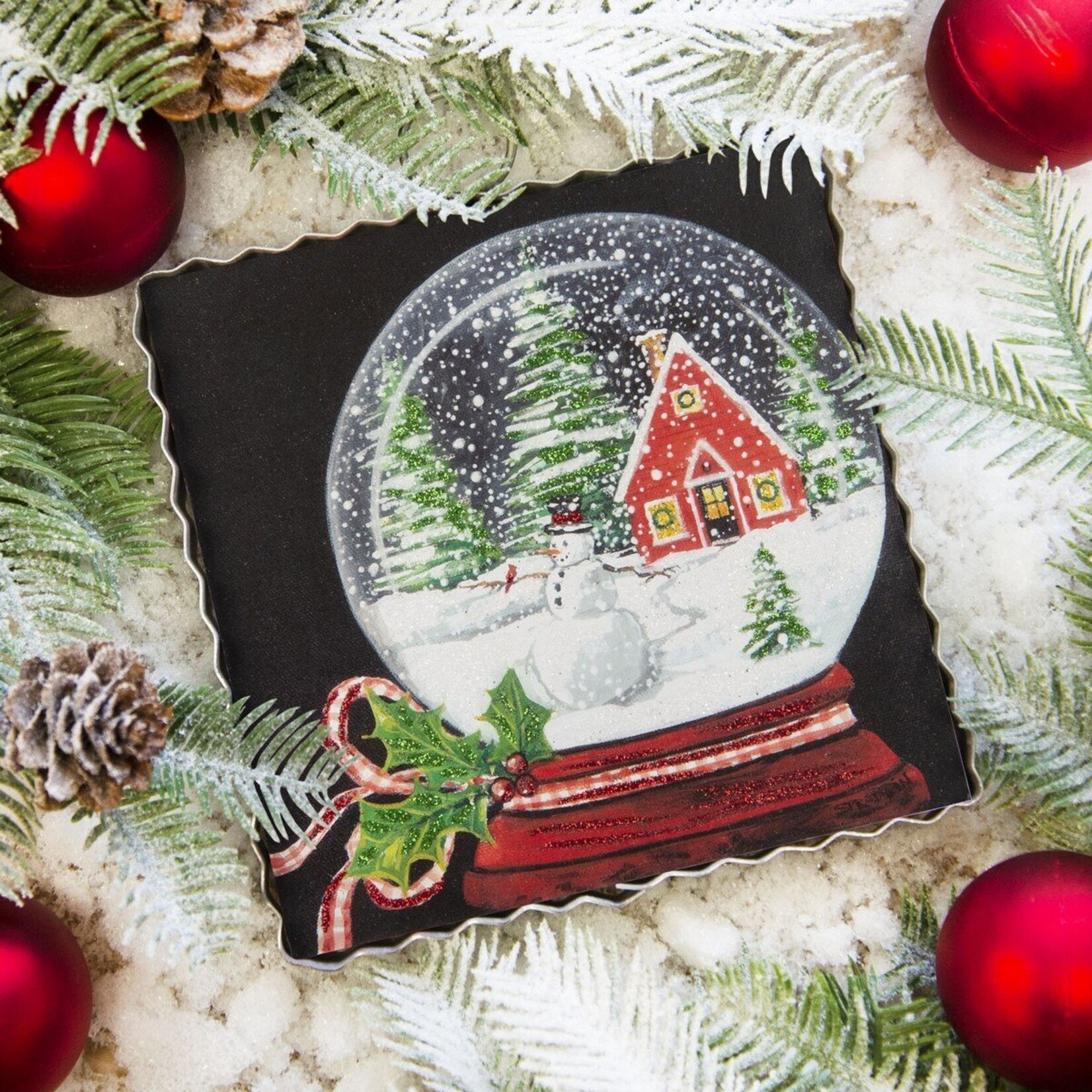 Round Top Mini Snow Globe Print