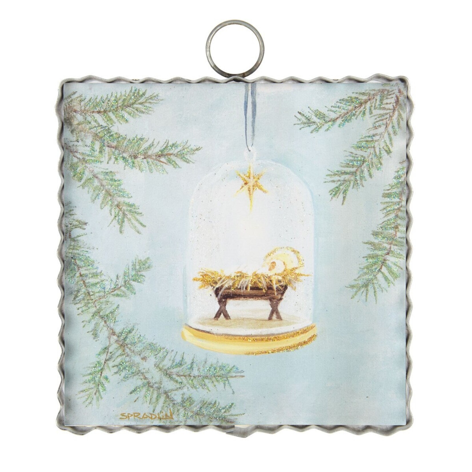 Round Top Mini Baby Jesus Ornament Print