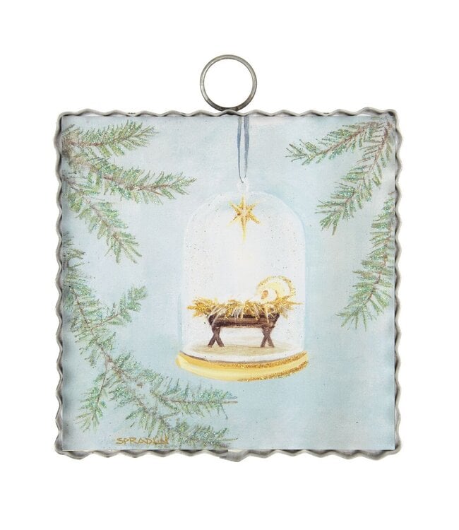 Round Top Mini Baby Jesus Ornament Print