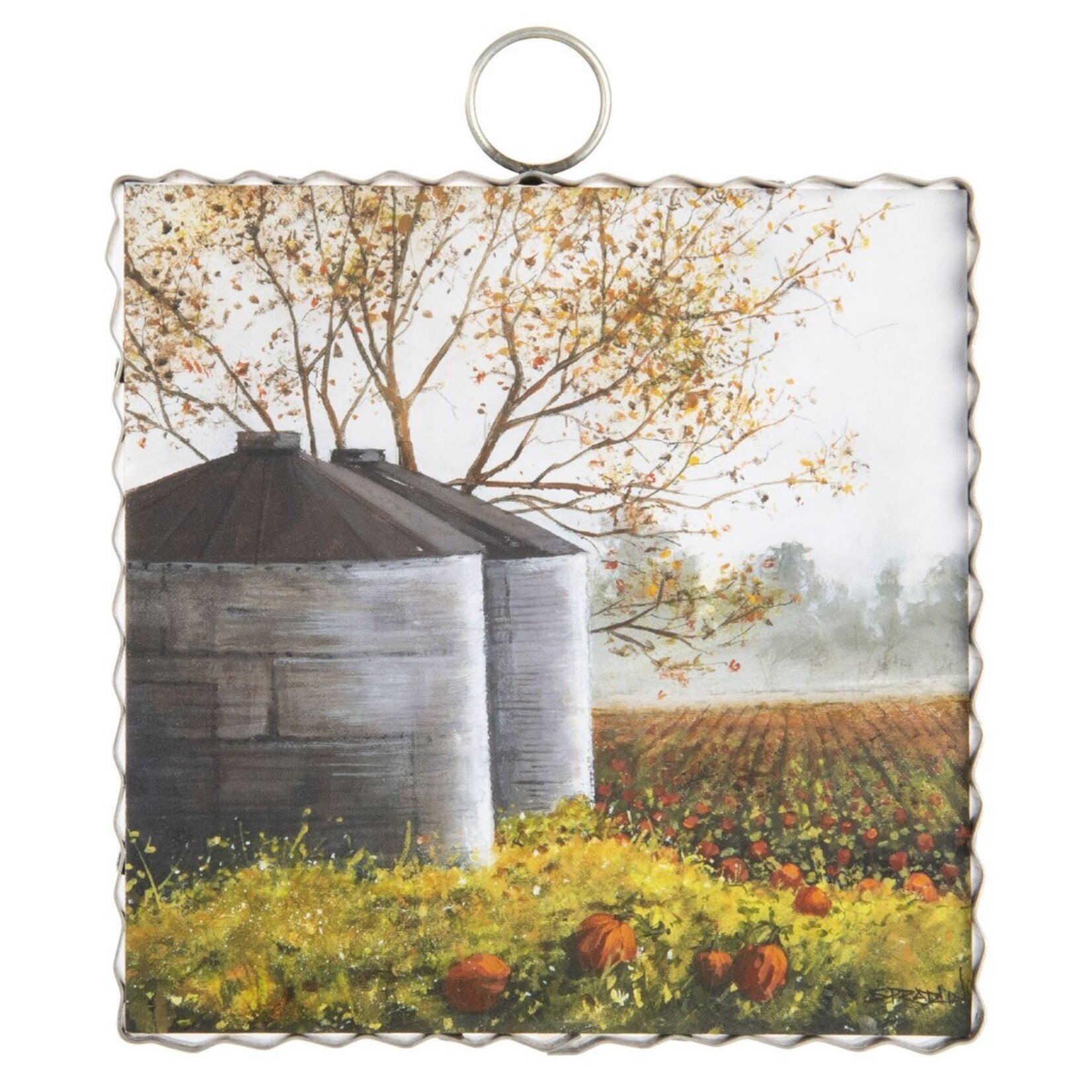 Round Top Mini Grain Bin Print