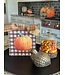 Round Top Mini Pumpkin On Checks Print