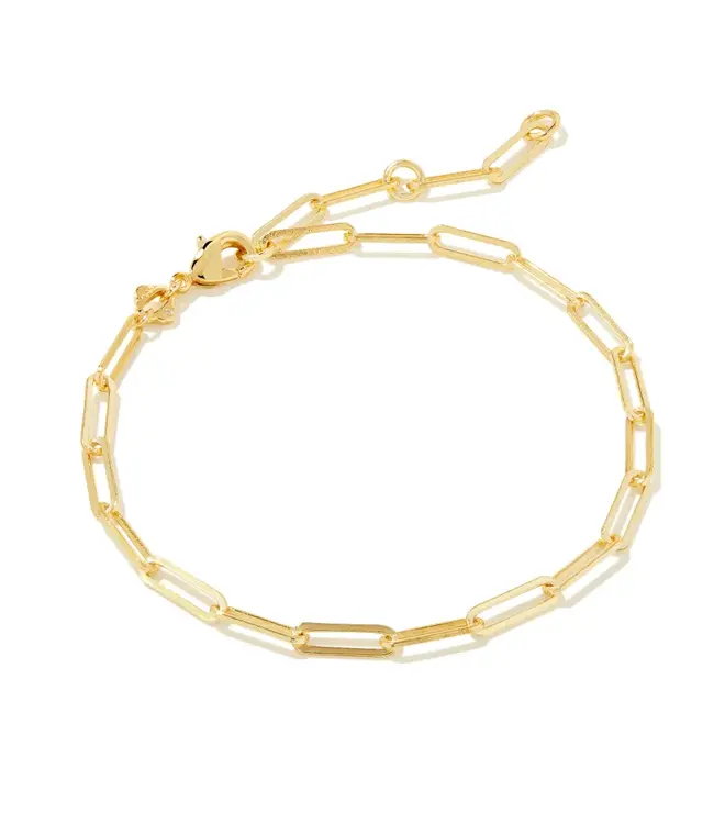 Kendra Scott Courtney Paperclip Bracelet in Gold