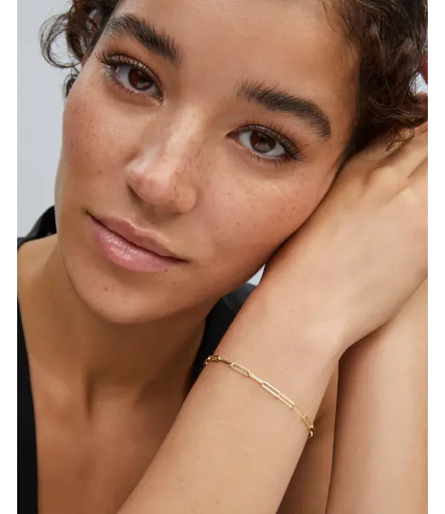 Kendra Scott Courtney Paperclip Bracelet in Gold