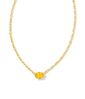 Kendra Scott Design Kendra Scott Cailin Gold Pendant Necklace in Golden Yellow Crystal