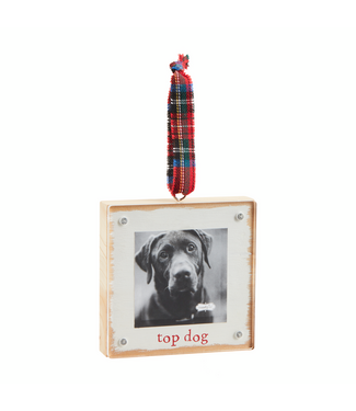 Top Dog Wood & Acrylic Frame Ornament
