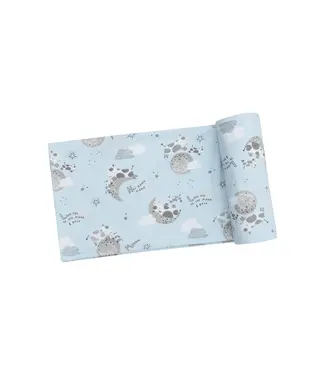 I Love You To The Moon Cows Swaddle Blanket