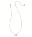 Kendra Scott Cheer Gold Short Pendant Necklace in White Mother-of-Pearl