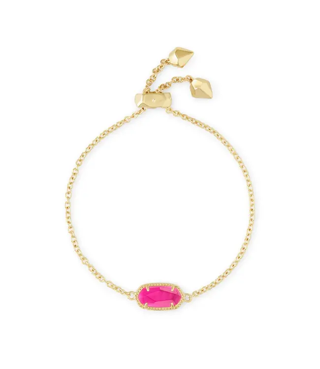 Kendra Scott Elaina Gold Adjustable Chain Bracelet in Azalea Illusion
