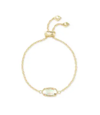 Kendra Scott Design Kendra Scott Elaina Gold Adjustable Chain Bracelet in Dichroic Glass