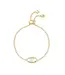 Kendra Scott Elaina Gold Adjustable Chain Bracelet in Dichroic Glass