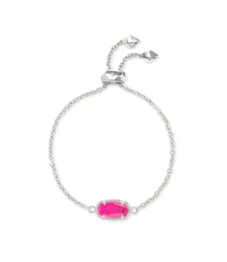 Kendra Scott Design Kendra Scott Elaina Silver Adjustable Chain Bracelet in Azalea Illusion