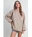 Ann Taupe Checkered Sweater