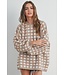 Ann Taupe Checkered Sweater