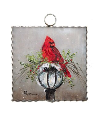 Mini Cardinal on Lamp Post Print