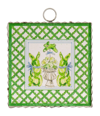 Mini Boxwood Bunnies Print