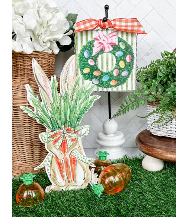 Round Top Mini Easter Boxwood Wreath Print