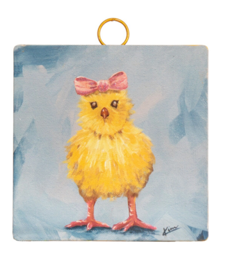 Mini Pink Bow Chick Print