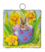 Round Top Mini Bunny In Daffodils Print