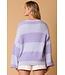 Erin Lavender Striped Sweater