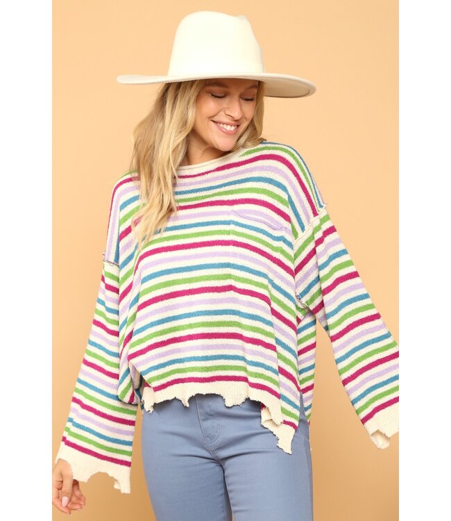 Jasmine Multi Striped Sweater