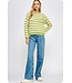 Leslie Citron Striped Pointelle Sweater