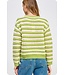 Leslie Citron Striped Pointelle Sweater