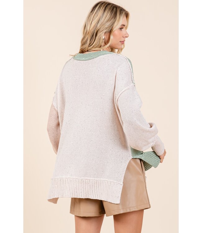 Debbie Sage Color Block Sweater