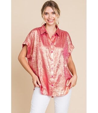 Jodifl Amelia Fuchsia Metallic Blouse