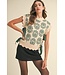 Shelly Hunter Green Floral Sweater Vest