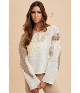 Anniewear Ann Clair Taupe Chunky Sweater