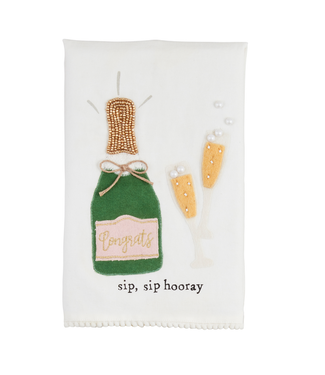 Champagne Beaded Towel