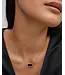 Kendra Scott Elisa Gold Pendant Necklace in Black Opaque Glass