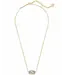 Kendra Scott Elisa Gold Pendant Necklace in Light Blue Illusion