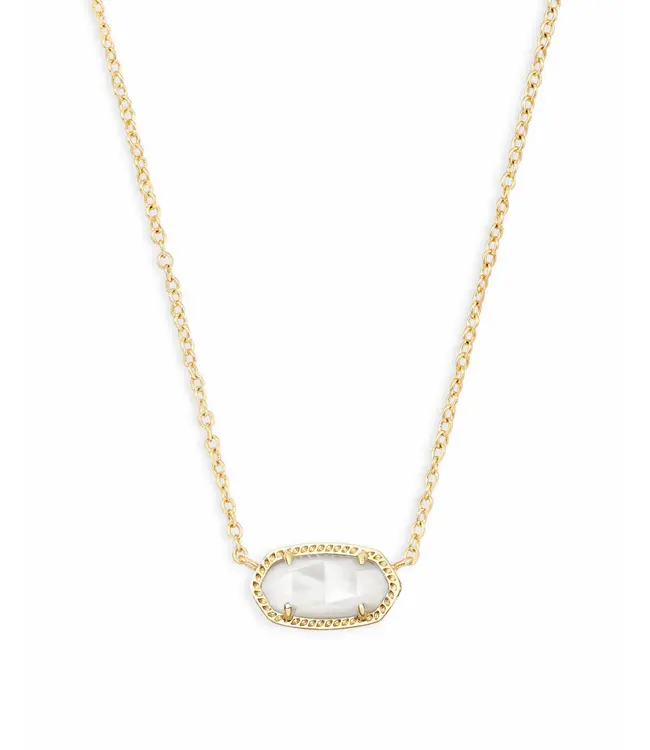 Kendra Scott Elisa Gold Pendant Necklace in Ivory Mother-of-Pearl